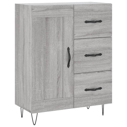 Credenza Grigio Sonoma 69,5x34x180 cm in Legno Multistrato