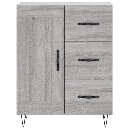 Credenza Grigio Sonoma 69,5x34x180 cm in Legno Multistrato