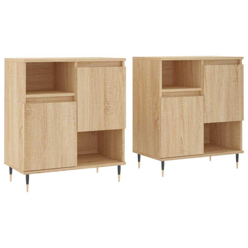 Sideboards 2 pcs Sonoma Oak in Plywood