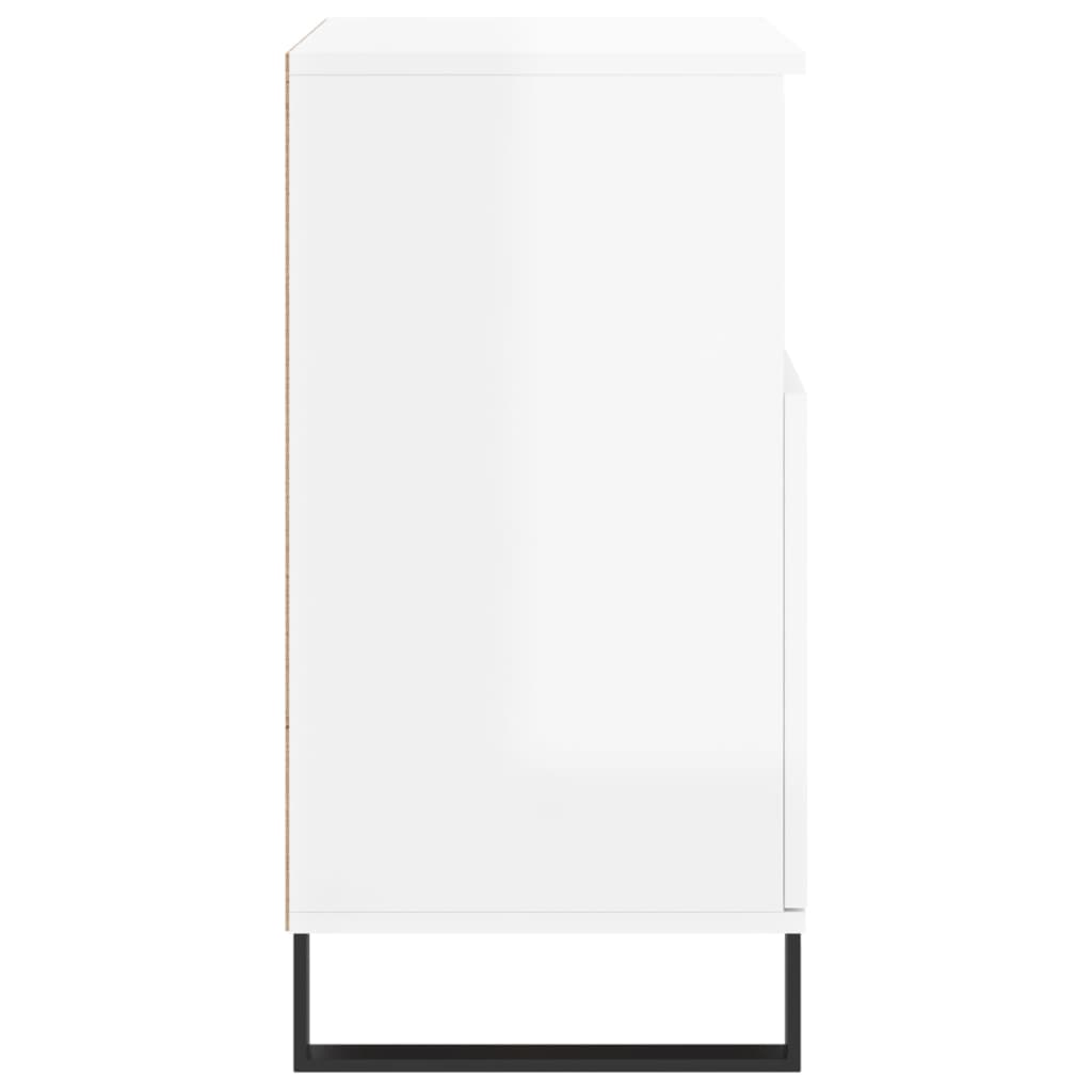 Credenze 3 pz Bianco Lucido in Legno Multistrato - homemem39