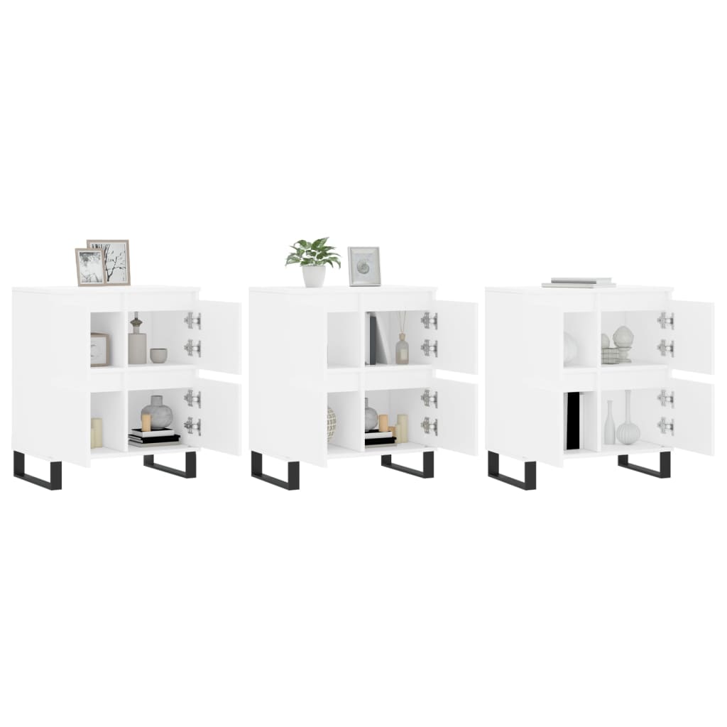 Credenze 3 pz Bianco in Legno Multistrato - homemem39