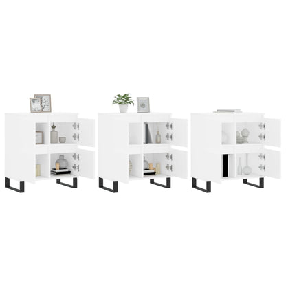 Credenze 3 pz Bianco in Legno Multistrato - homemem39