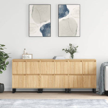 3 pcs Sonoma Oak sideboards in plywood