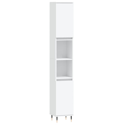 Set Mobili da Bagno 3 pz Bianco in Legno Multistrato | homemem39