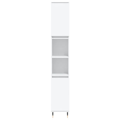 Set Mobili da Bagno 3 pz Bianco in Legno Multistrato | homemem39