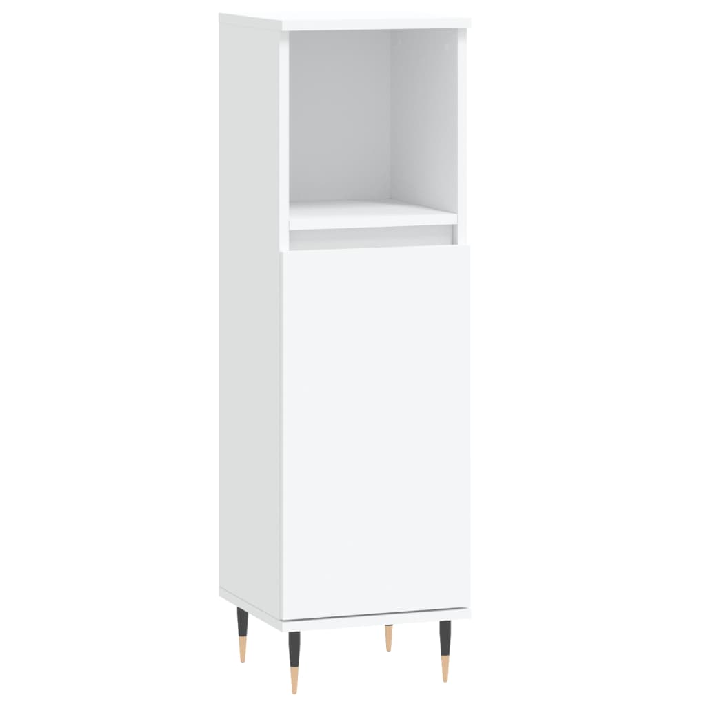 Set Mobili da Bagno 3 pz Bianco in Legno Multistrato | homemem39