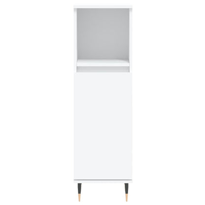 Set Mobili da Bagno 3 pz Bianco in Legno Multistrato | homemem39