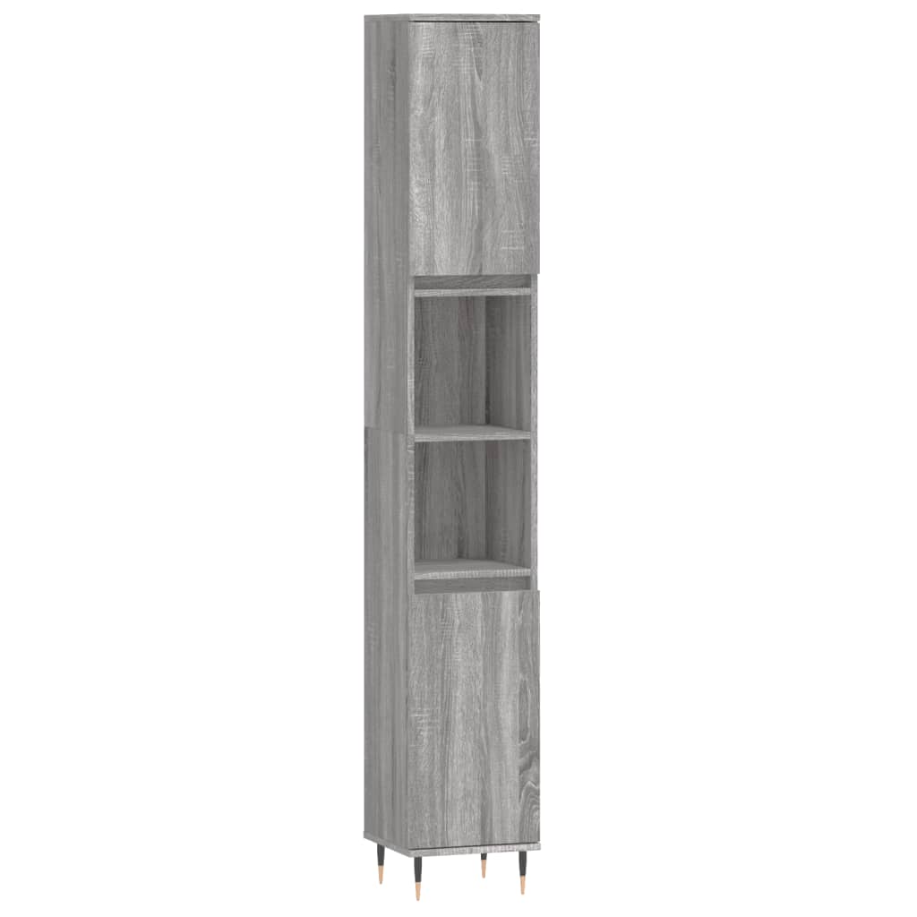 Set Mobili da Bagno 3 pz in legno multistrato