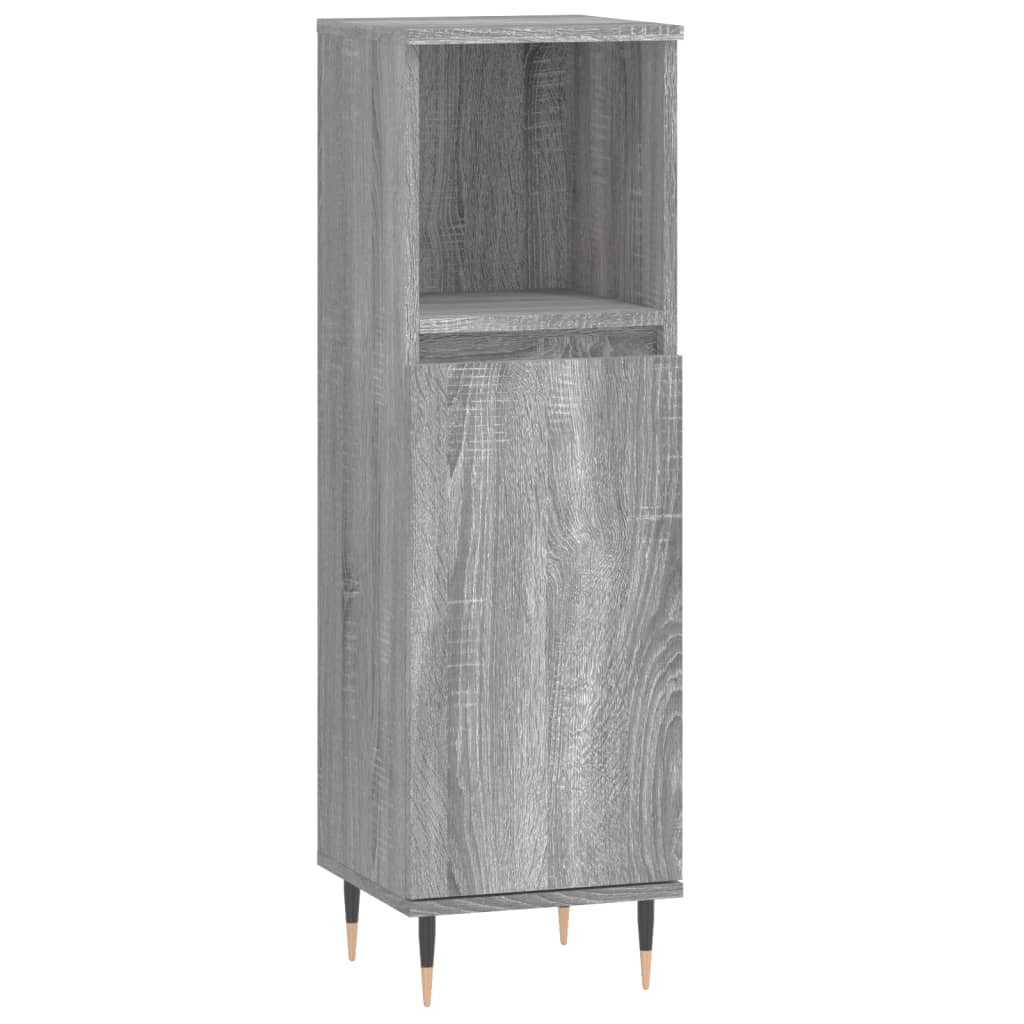 Set Mobili da Bagno 3 pz Grigio Sonoma in Legno Multistrato | homemem39