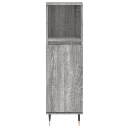 Set Mobili da Bagno 3 pz Grigio Sonoma in Legno Multistrato | homemem39