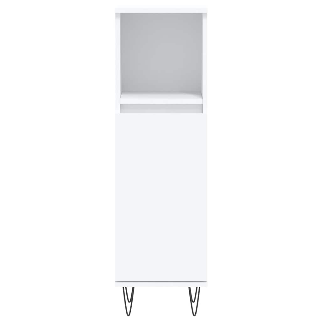 Set Mobili da Bagno 3 pz Bianco in Legno Multistrato