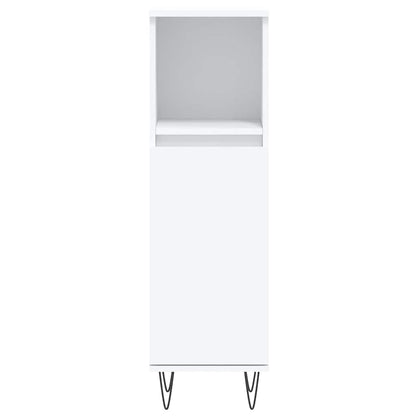 Set Mobili da Bagno 3 pz Bianco in Legno Multistrato