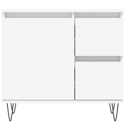 Set Mobili da Bagno 3 pz Bianco in Legno Multistrato