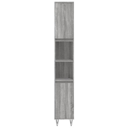 Set Mobili da Bagno 3 pz Grigio Sonoma in Legno Multistrato | homemem39