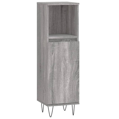 Set Mobili da Bagno 3 pz Grigio Sonoma in Legno Multistrato | homemem39