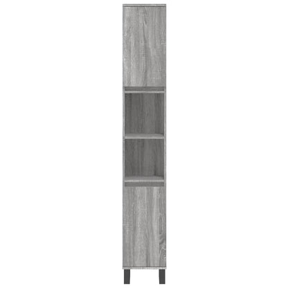 Set Mobili da Bagno 3 pz Grigio Sonoma in Legno Multistrato | homemem39