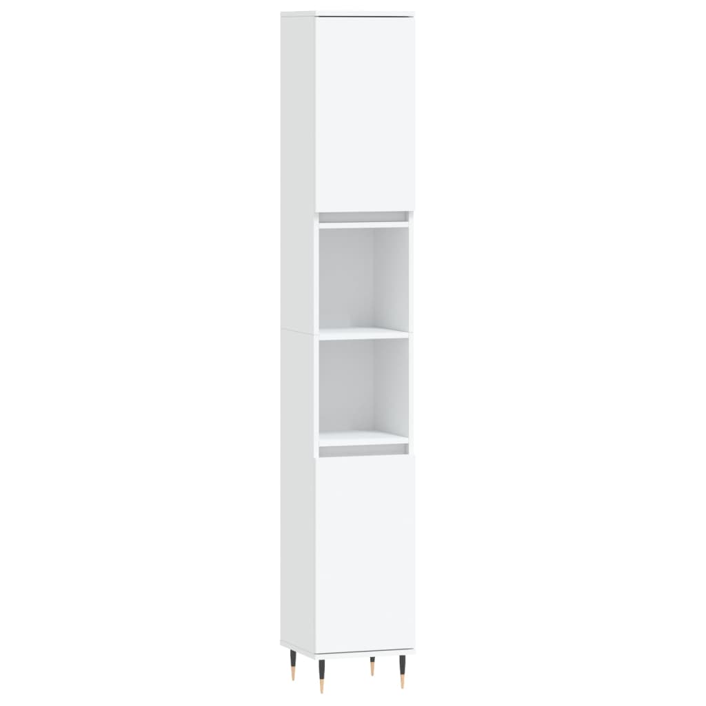 Set Mobili da Bagno 3 pz Bianco in Legno Multistrato | homemem39