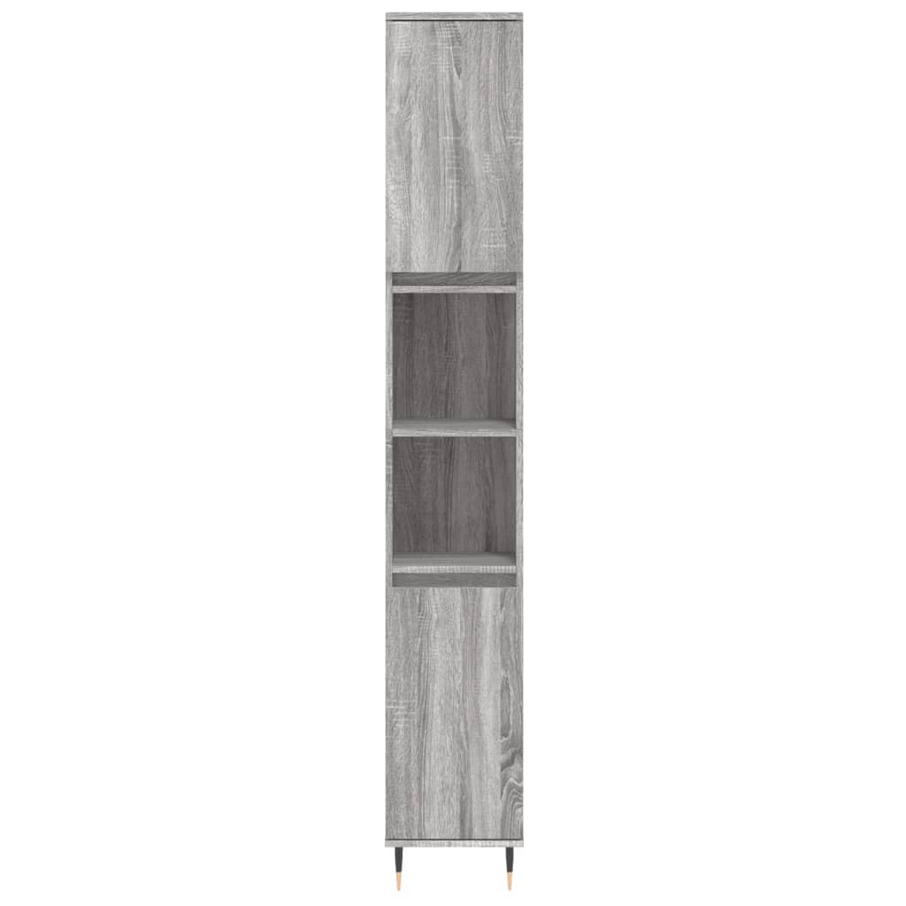 Set Mobili da Bagno 3 pz Grigio Sonoma in Legno Multistrato | homemem39