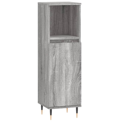 Set Mobili da Bagno 3 pz Grigio Sonoma in Legno Multistrato | homemem39