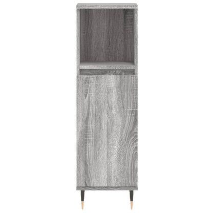 Set Mobili da Bagno 3 pz Grigio Sonoma in Legno Multistrato | homemem39