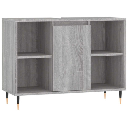 Set Mobili da Bagno 3 pz Grigio Sonoma in Legno Multistrato | homemem39
