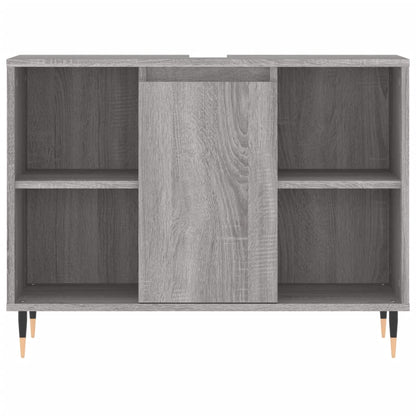 Set Mobili da Bagno 3 pz Grigio Sonoma in Legno Multistrato | homemem39