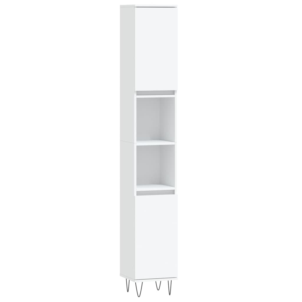 Set Mobili da Bagno 3 pz Bianco in Legno Multistrato | homemem39