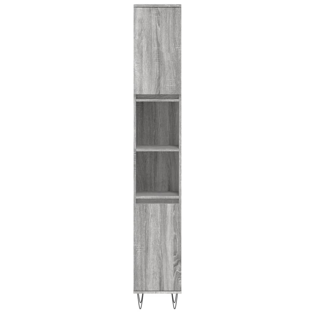 Set Mobili da Bagno 3 pz Grigio Sonoma in Legno Multistrato | homemem39
