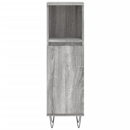 Set Mobili da Bagno 3 pz Grigio Sonoma in Legno Multistrato | homemem39