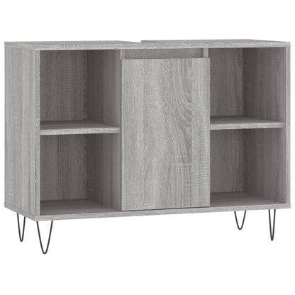 Set Mobili da Bagno 3 pz Grigio Sonoma in Legno Multistrato | homemem39