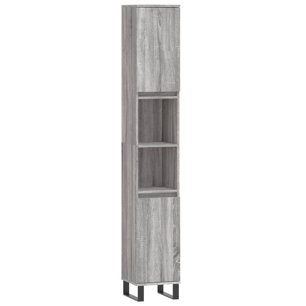 Set Mobili da Bagno 3 pz in legno multistrato