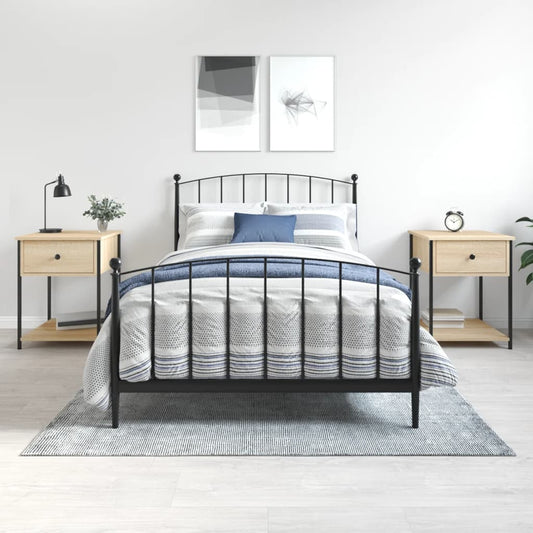 Comodini 2 pz Rovere Sonoma 44x45x58 cm in Legno Multistrato - homemem39