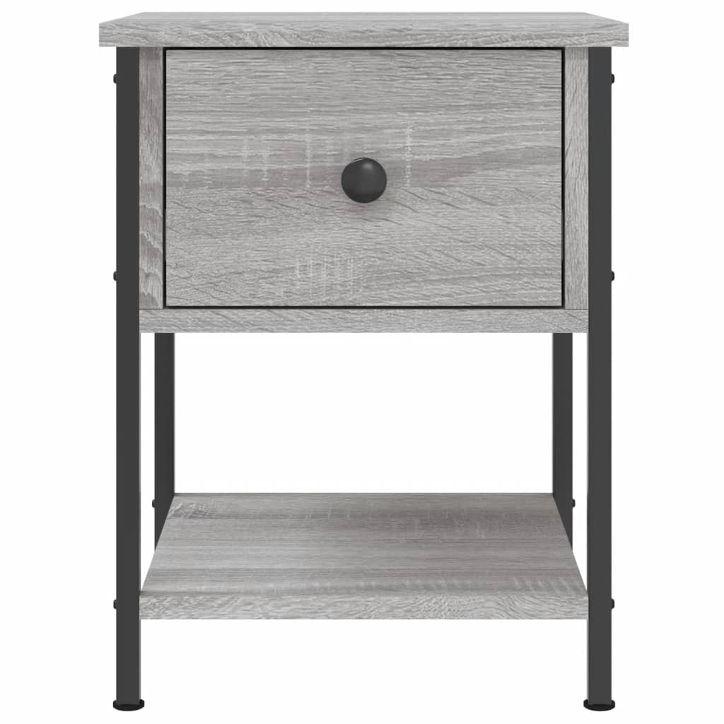 Comodino Grigio Sonoma 34x35,5x45 cm in Legno Multistrato - homemem39