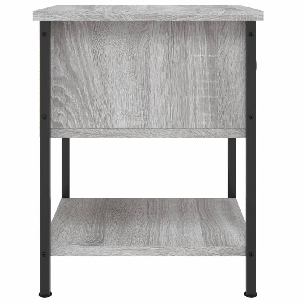 Comodino Grigio Sonoma 34x35,5x45 cm in Legno Multistrato - homemem39