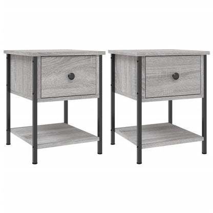 Comodini 2 pz Grigio Sonoma 34x35,5x45 cm in Legno Multistrato - homemem39