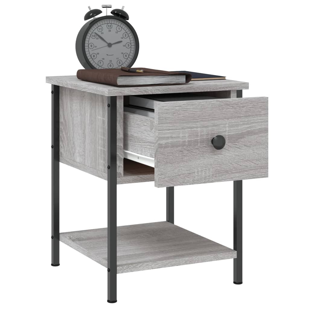 Comodini 2 pz Grigio Sonoma 34x35,5x45 cm in Legno Multistrato - homemem39