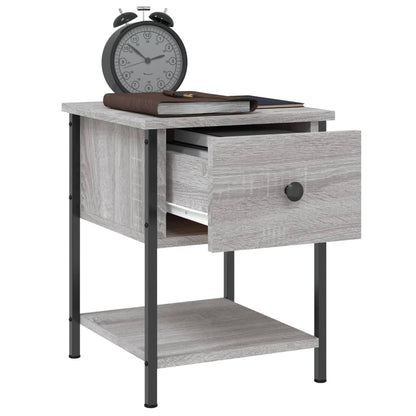 Comodini 2 pz Grigio Sonoma 34x35,5x45 cm in Legno Multistrato - homemem39