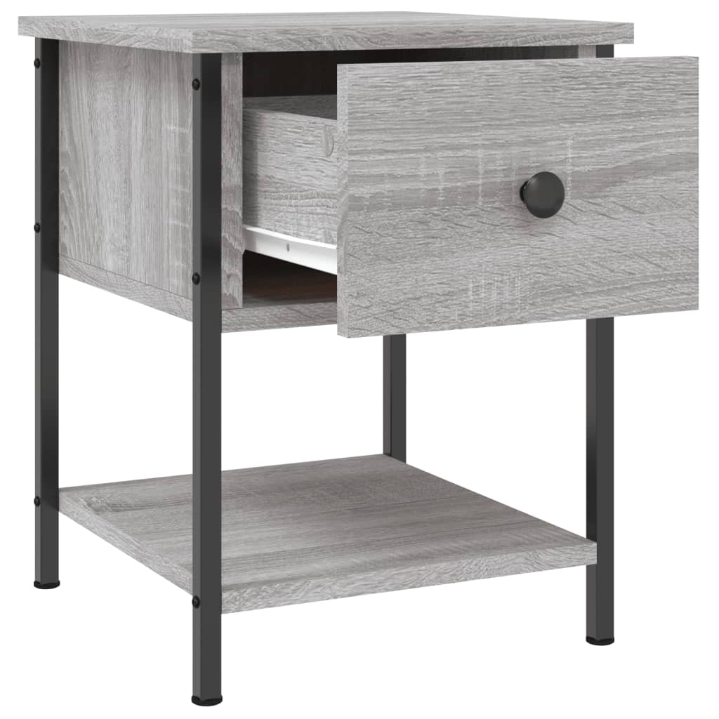 Comodini 2 pz Grigio Sonoma 34x35,5x45 cm in Legno Multistrato - homemem39