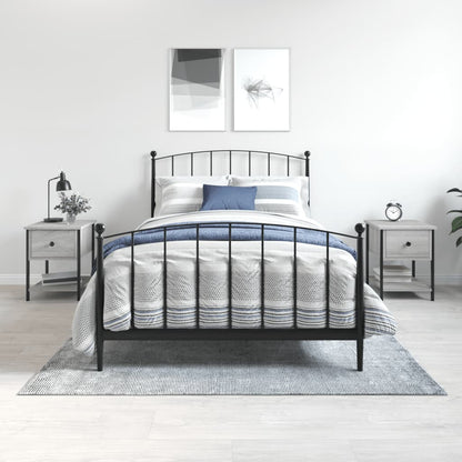 Comodini 2 pz Grigio Sonoma 34x35,5x45 cm in Legno Multistrato - homemem39