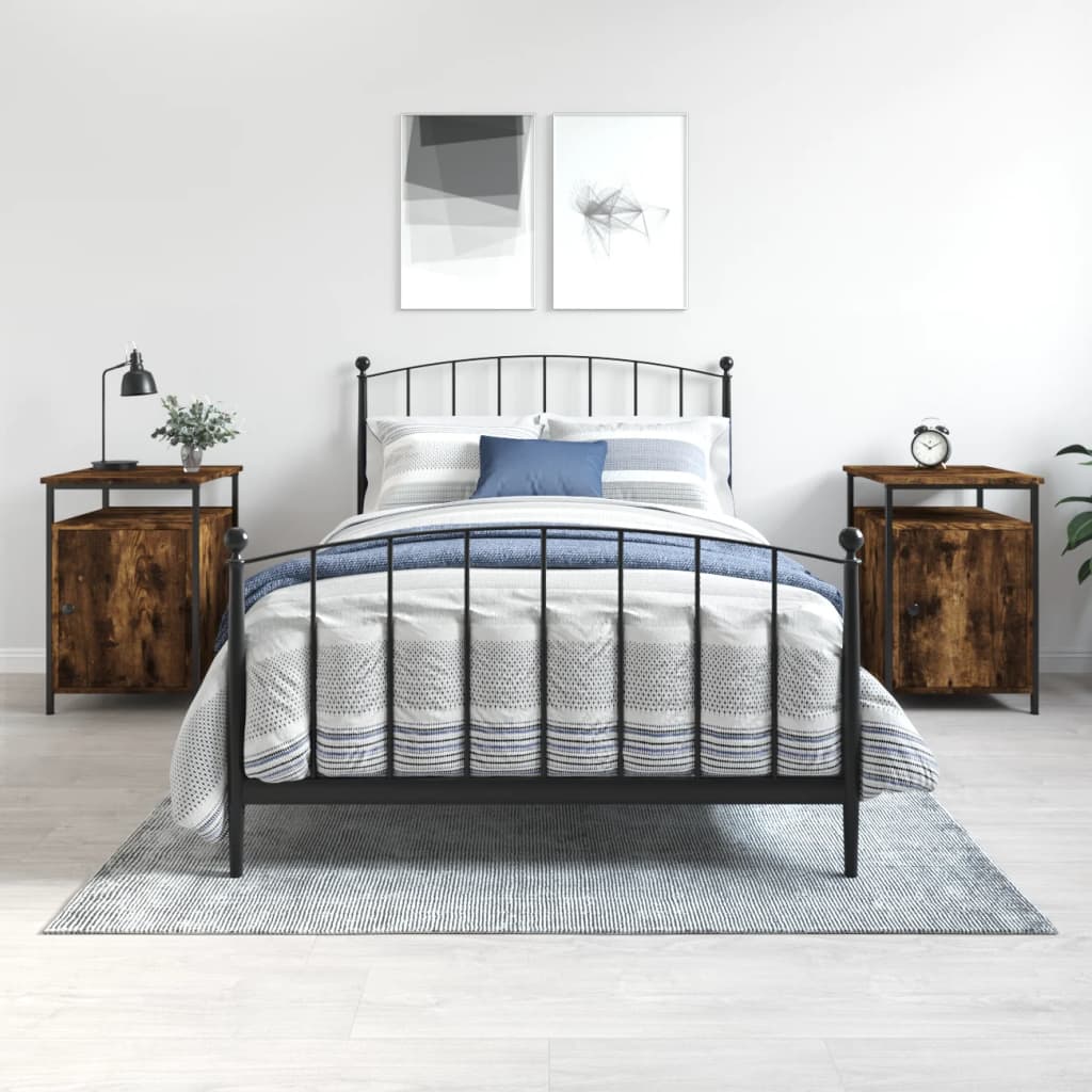 Comodini 2 pz Rovere Fumo 40x42x60 cm in Legno Multistrato - homemem39