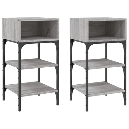 Comodini 2 pz Grigio Sonoma 35x34,5x70 cm in Legno Multistrato - homemem39