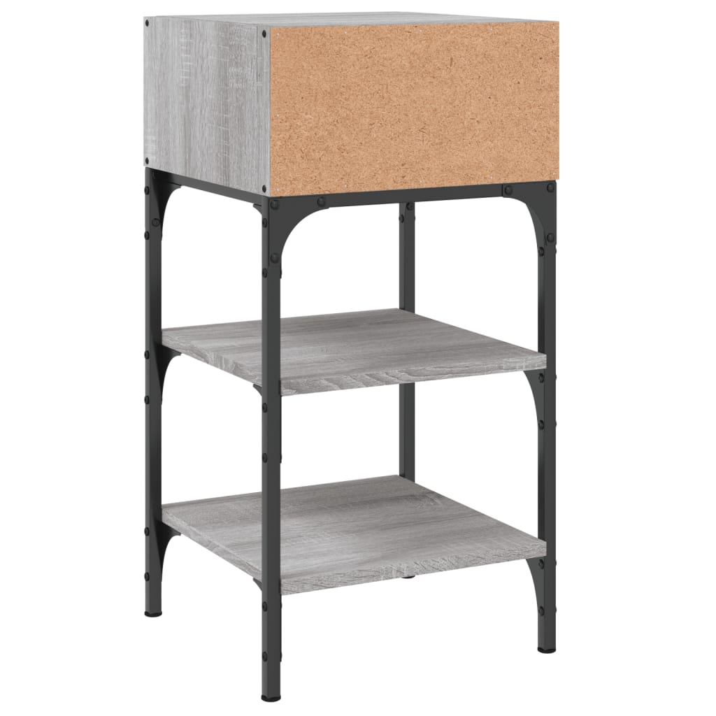 Comodini 2 pz Grigio Sonoma 35x34,5x70 cm in Legno Multistrato - homemem39