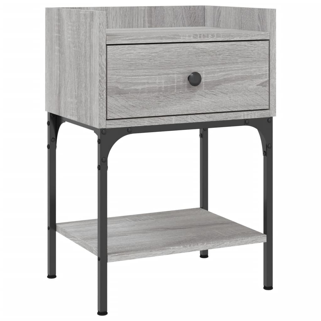 Comodino Grigio Sonoma 40,5x31x60 cm in Legno Multistrato - homemem39