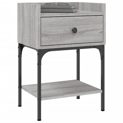 Comodino Grigio Sonoma 40,5x31x60 cm in Legno Multistrato - homemem39