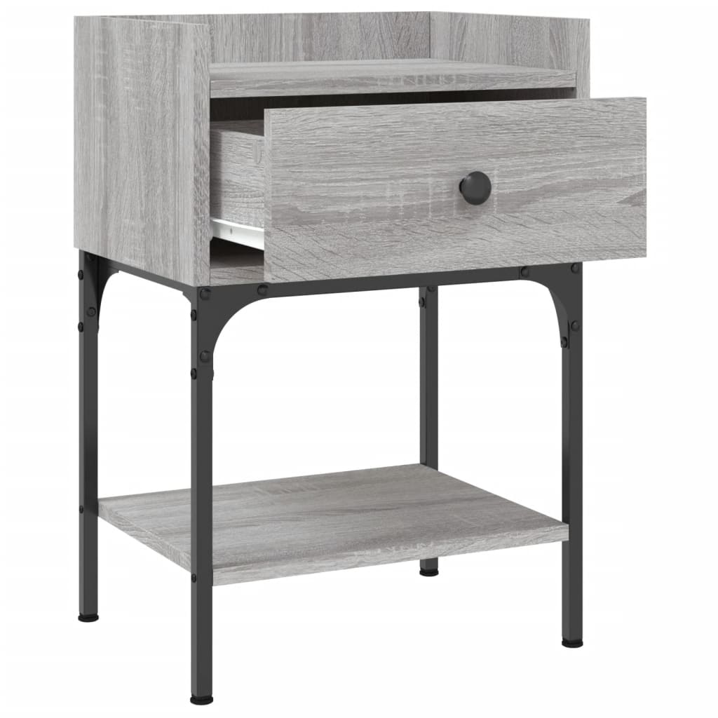 Comodino Grigio Sonoma 40,5x31x60 cm in Legno Multistrato - homemem39