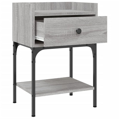 Comodino Grigio Sonoma 40,5x31x60 cm in Legno Multistrato - homemem39