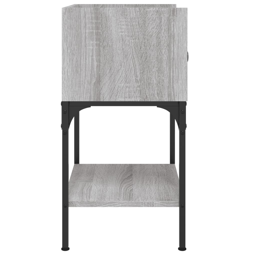 Comodino Grigio Sonoma 40,5x31x60 cm in Legno Multistrato - homemem39