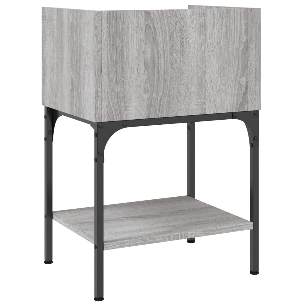 Comodino Grigio Sonoma 40,5x31x60 cm in Legno Multistrato - homemem39