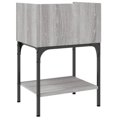 Comodino Grigio Sonoma 40,5x31x60 cm in Legno Multistrato - homemem39