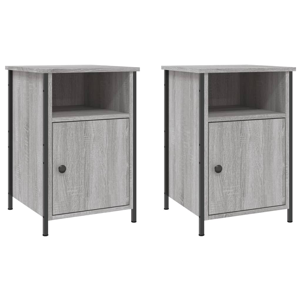 Comodini 2 pz Grigio Sonoma 40x42x60 cm in Legno Multistrato - homemem39